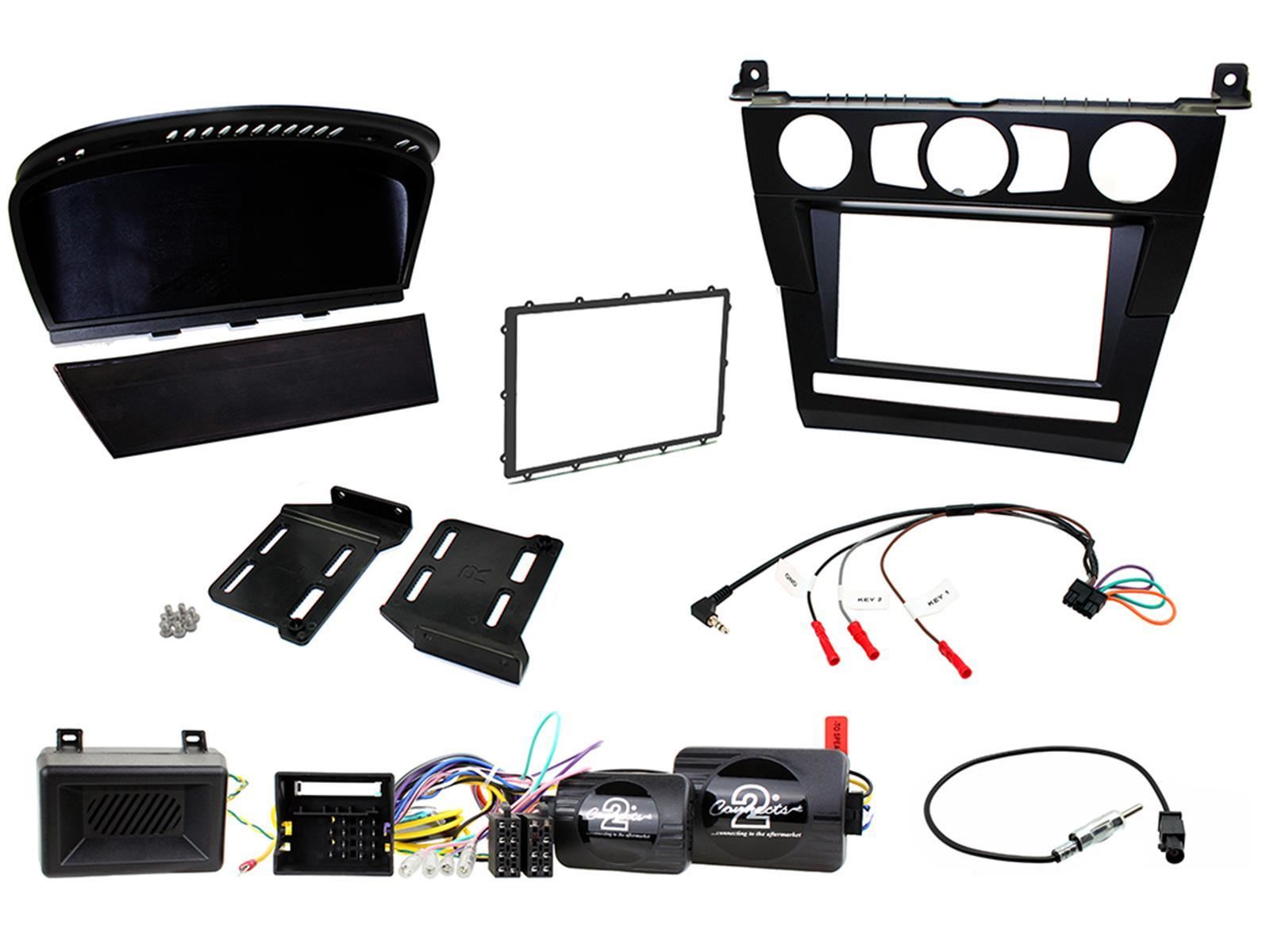 Connects2 CTKBM23 - BMW 5 Series E60/E61 2003 - 2007 Car Double Din Fascia Panel & Steering Wheel Interface Kit