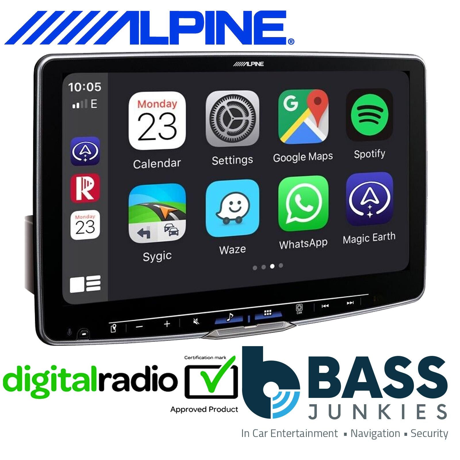 Alpine iLX-F115D Halo 11" DAB+ Bluetooth Wireless Android & CarPlay Touchscreen