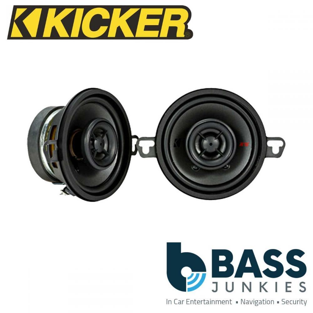 Kicker KSC3504 - 3.5" 89mm 100 Watts 2 Way Top Dash Car Coaxial Speakers