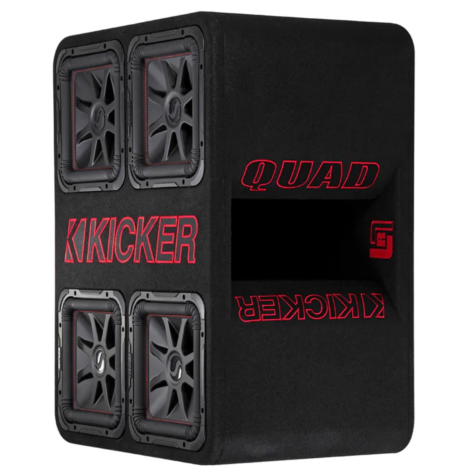 Kicker 47QL7R12 - 4800W Quad 12" L7R Loaded Car Subwoofer Enclosure Dual 2 Ohm