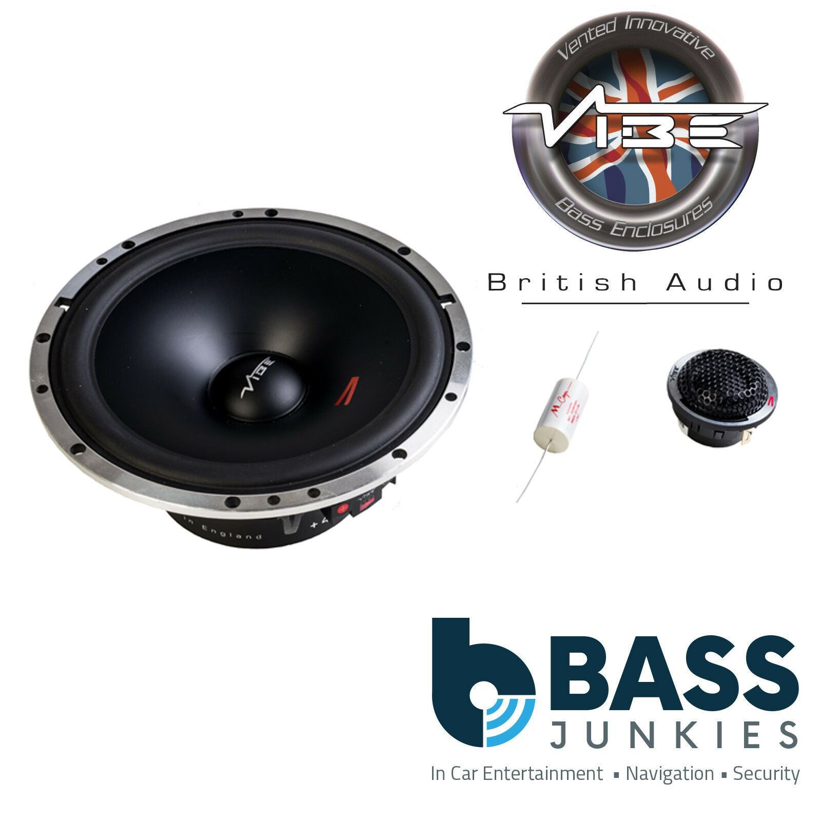 Vibe CVEN62C-V4 6.5" 165mm 240 Watts 2-Way Component Car Speakers and Tweeter