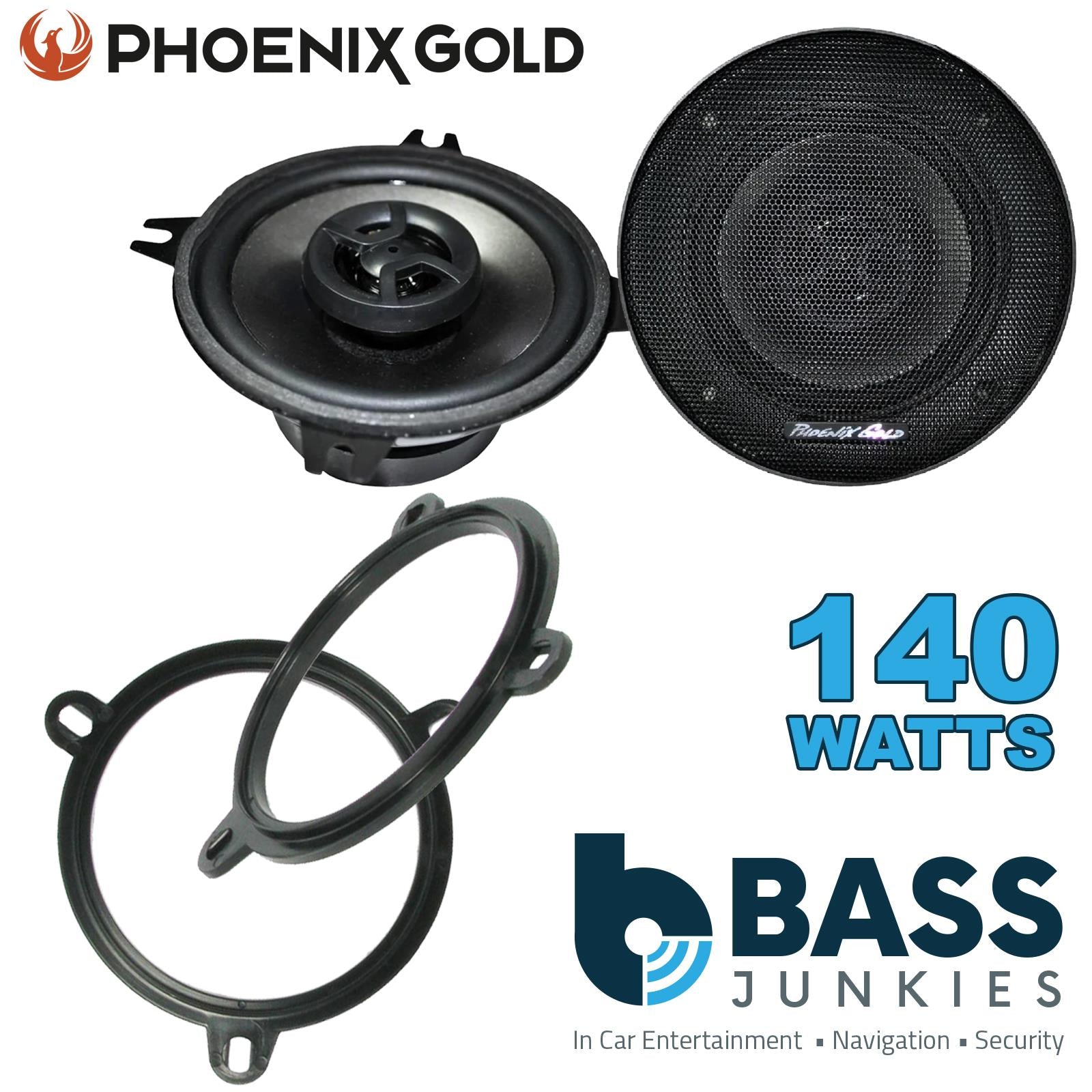 Phoenix Gold Z4CX 100mm/10cm/4" 2-Way Coaxial Car speakers (Per Pair Max 140|70 watts RMS) Fits Honda HR-V 2001-05