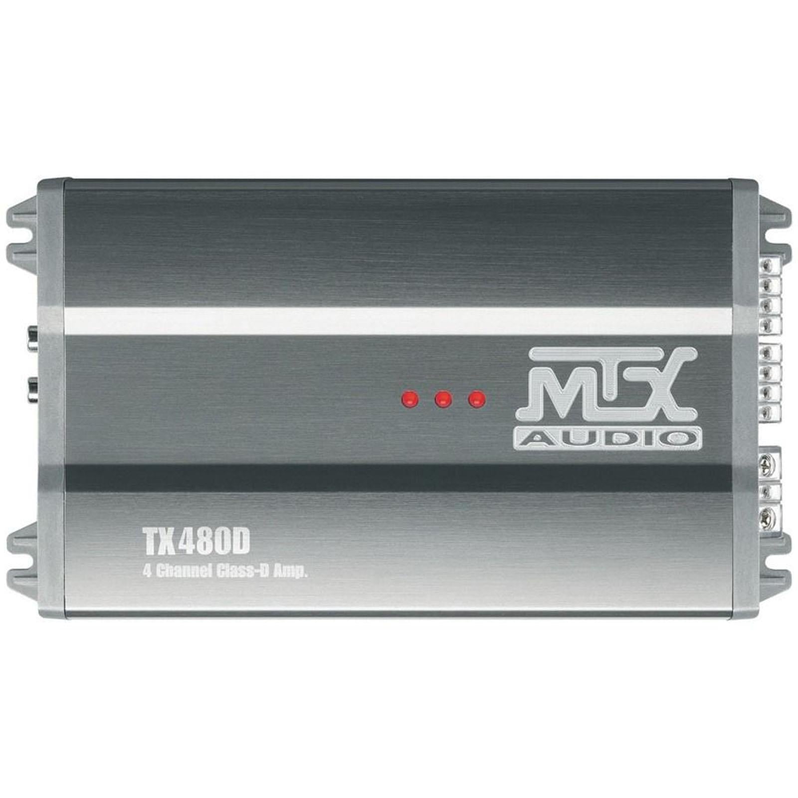 MTX TX480D - 480 Watts RMS 4-Channel Class-D Full Range Car Amp Amplifier