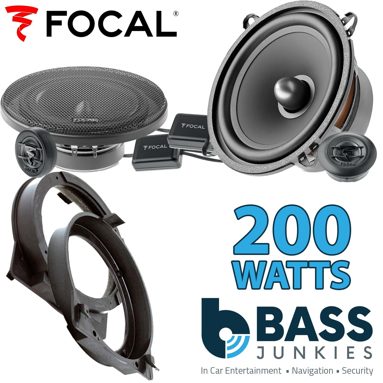 Focal Auditor ASE130 130mm/13cm/5.25"Car Component Speakers (Pair Max 200 watts) Fits Honda Jazz <-2008