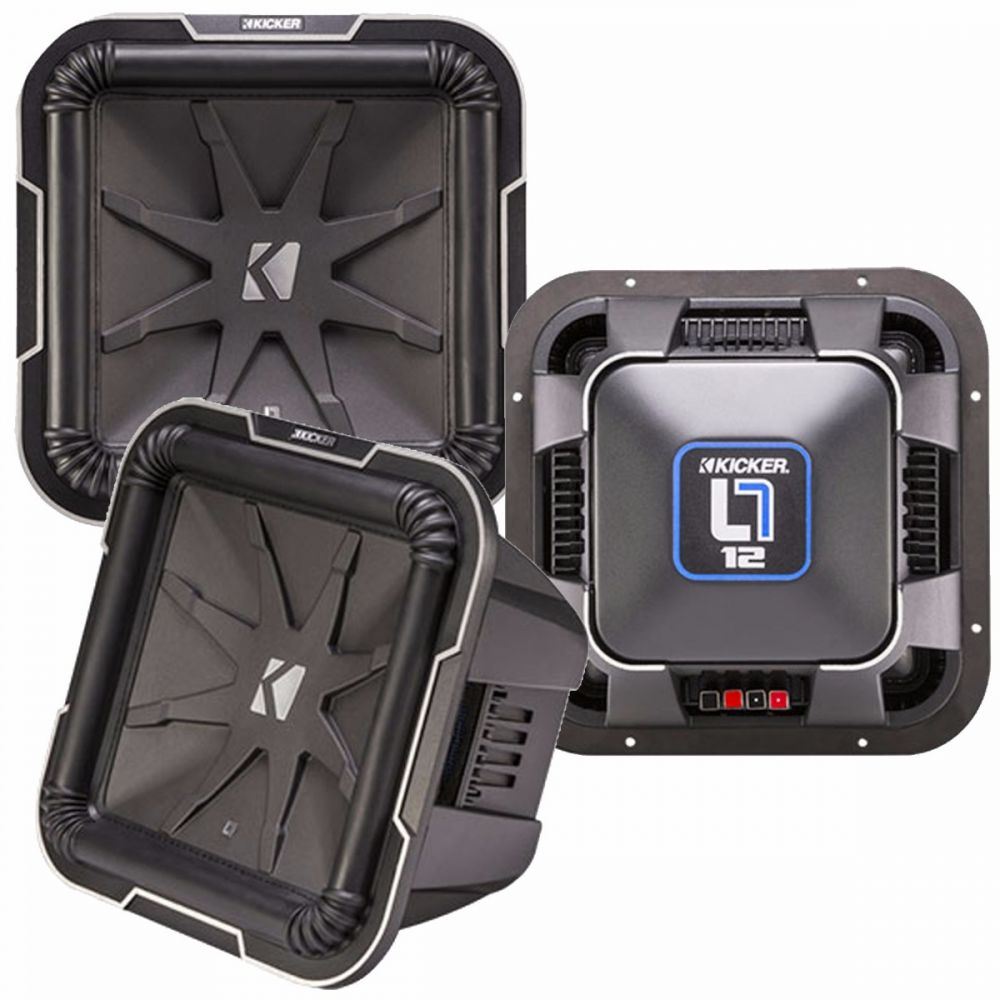 Kicker L784 - L7 8" Square 500 Watts RMS Power 4 Ohm Dual Voice Coil DVC Car Subwoofer