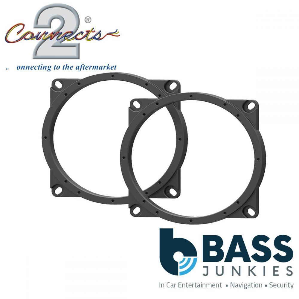 Connects2 CT25HY05 - Hyundai Santa-Fe 2014 Onwards 165mm 6.5" Front Door Car Speaker Adapter Brackets