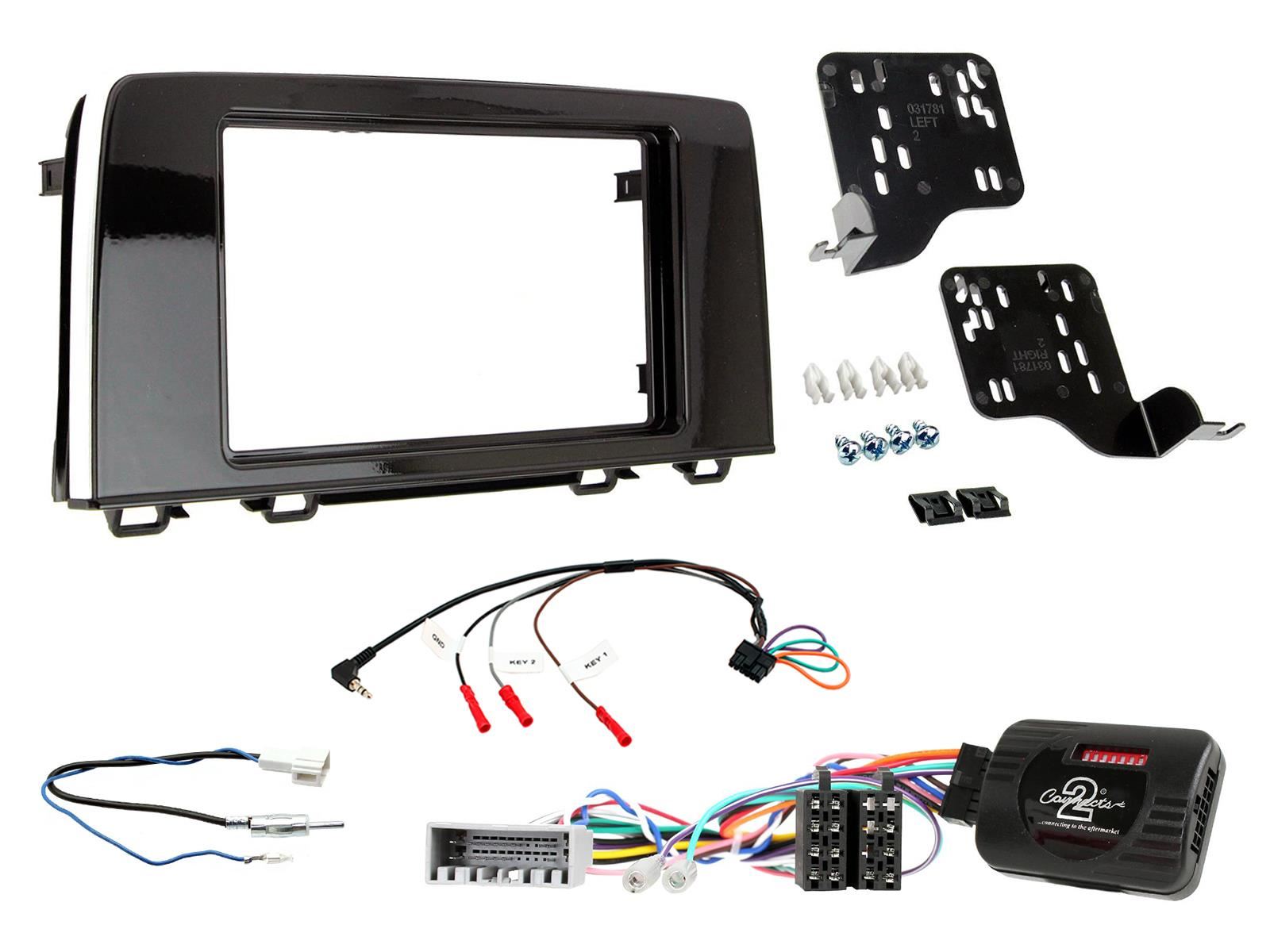 Double Din Stereo Fitting Kit + Steering Wheel Stalk Controls to fit Honda CR-V 2017-