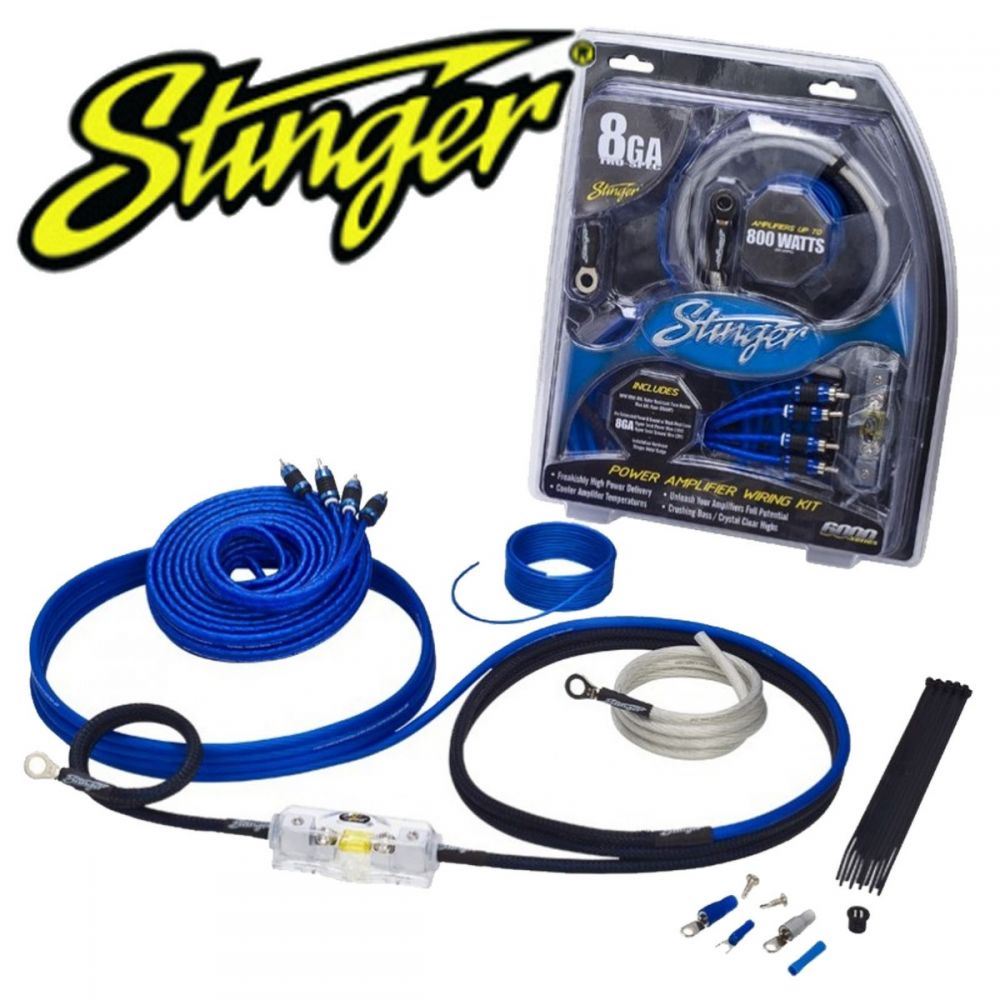 Stinger SK6681 6000 Series 8 Gauge Complete Car Power and Signal Wiring Kit