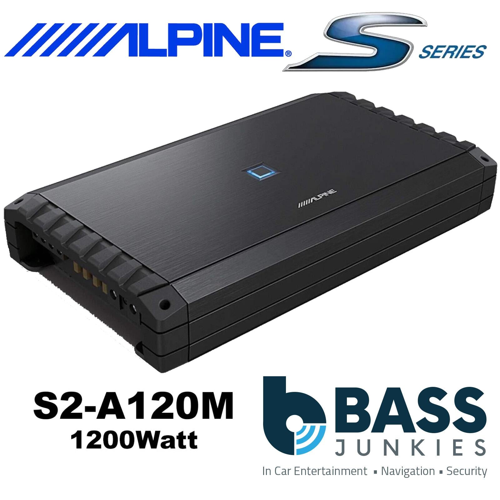 Alpine S2-A120M - 1200 Watts RMS Mono Block Class D Car Subwoofer Bass Amp