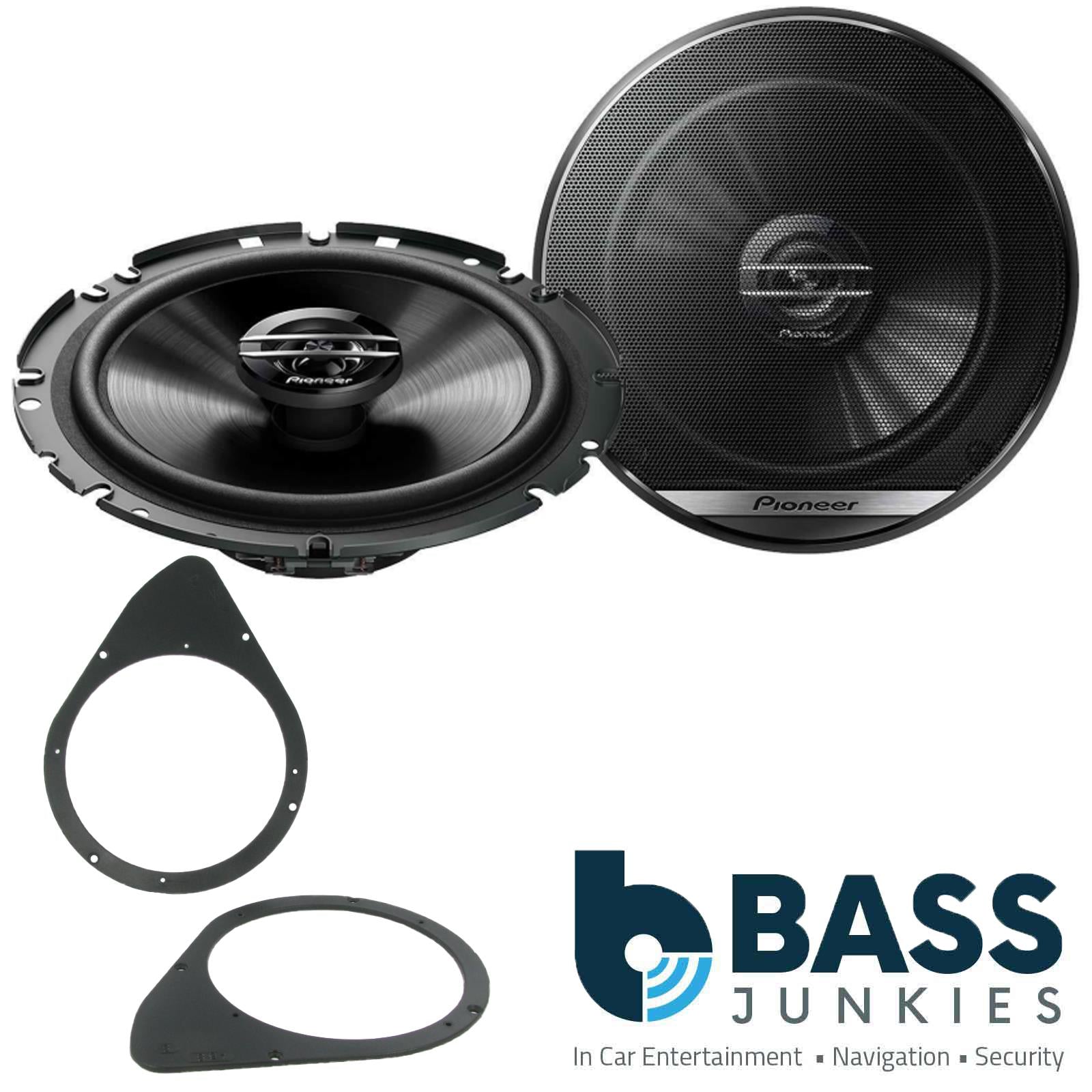 Fiat Stilo 2001-2008 Pioneer 600W 17cm 2-Way Rear Side Shelf Car Speaker Kit
