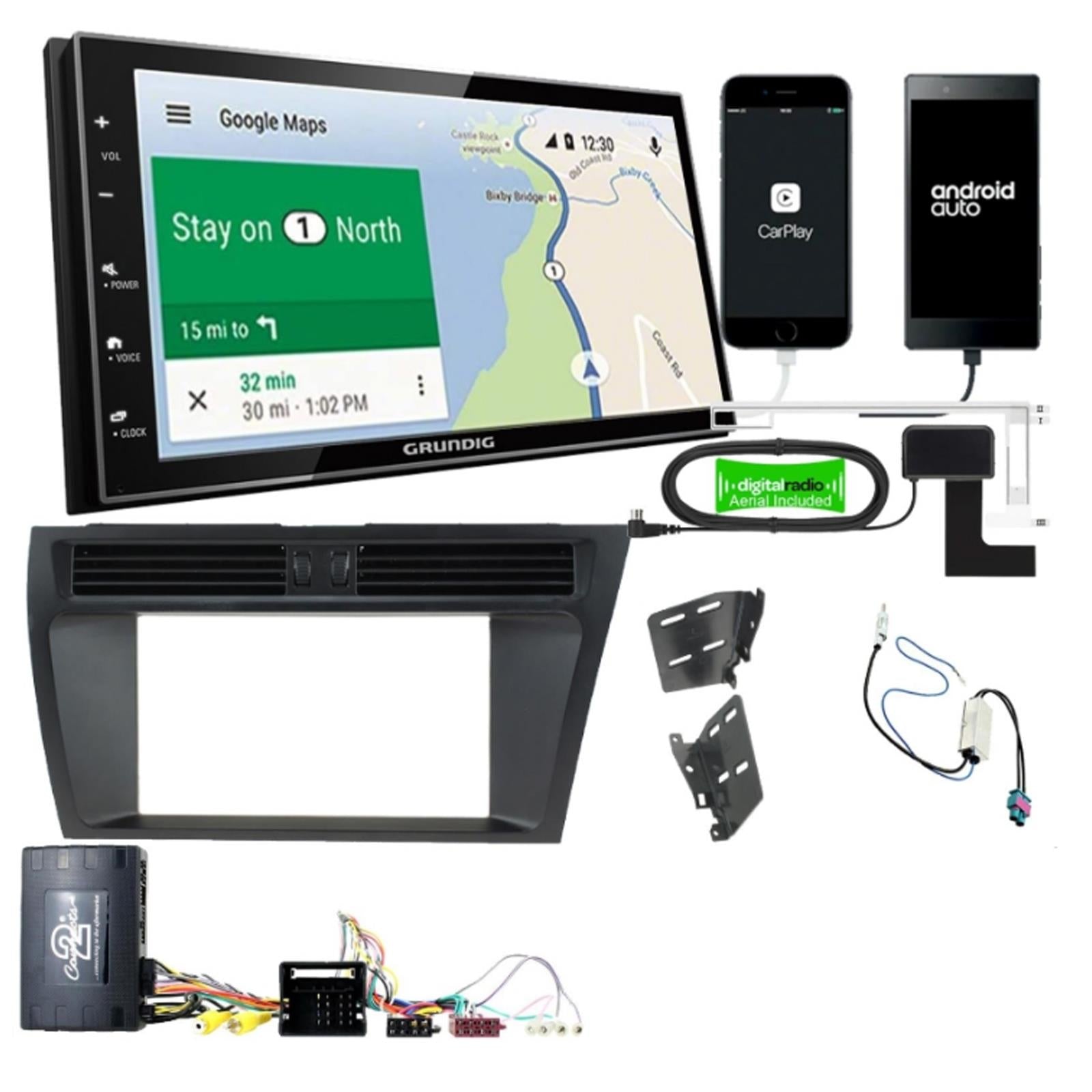 Grundig GX-3800 Double Din + Fitting Kit - to fit Audi A5 2008-15