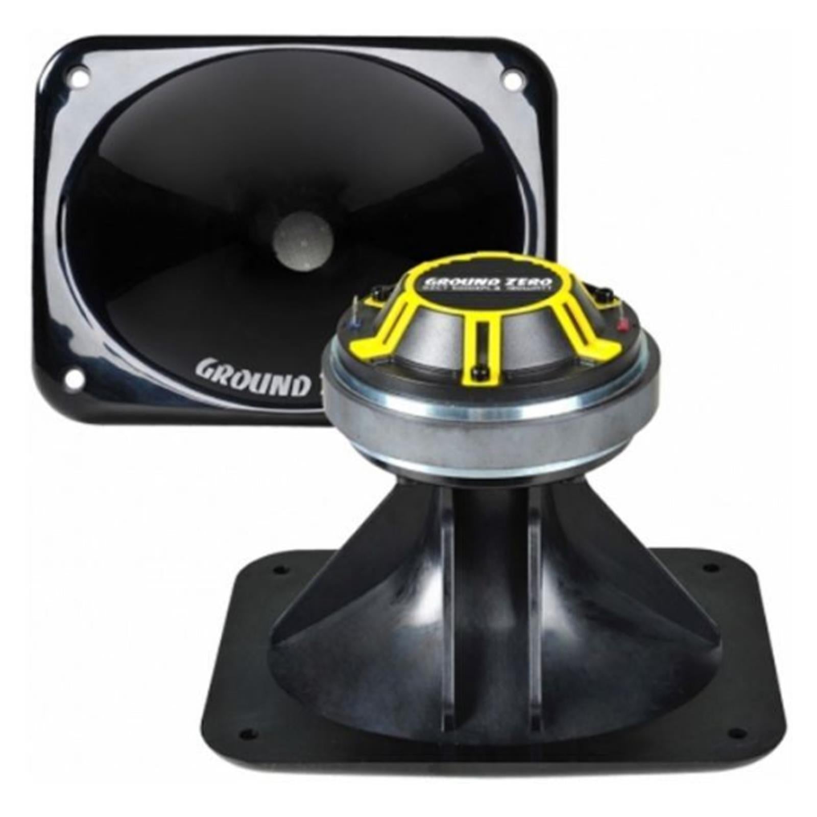 GROUNDZERO GZCT 5000SPL-B - 8" x 5.9" Inch ( 20 x 15 cm ) 180 Watts Car Compression Horn Tweeter - Single