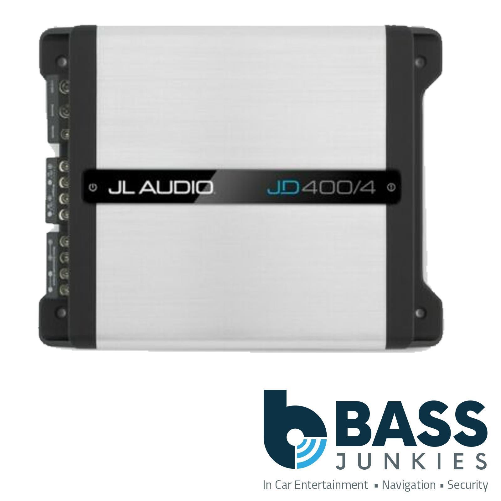 JL Audio JD400/4 - 4-Channel Class D Car Amplifier, 100 Watts x 4 @ 2 Ω / 75 W x 4 @ 4 Ω - 14.4V
