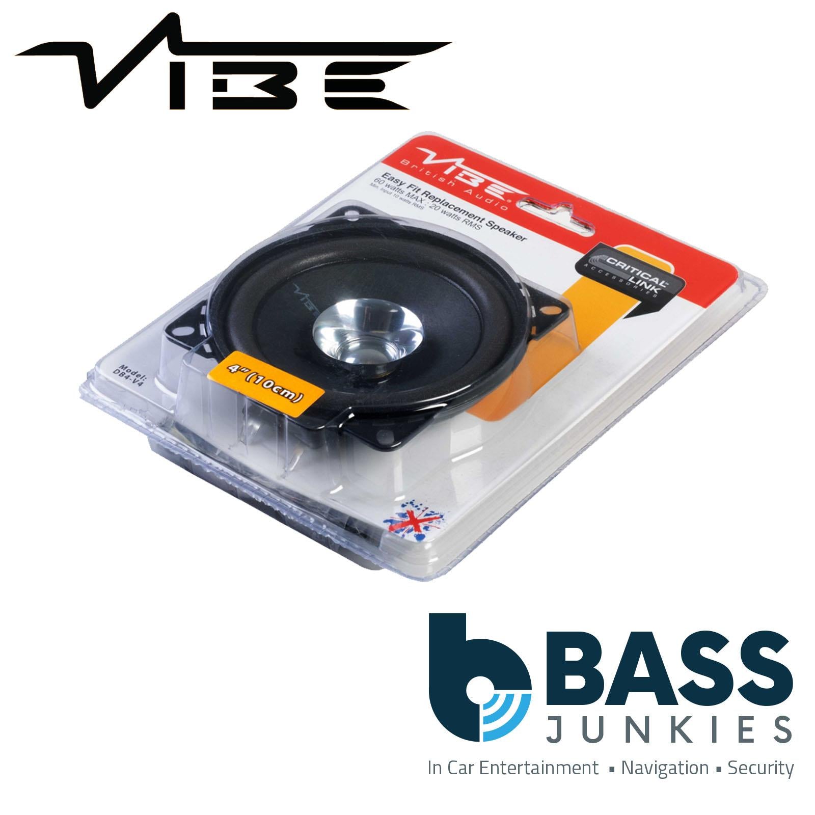 VIBE DB4-V4 Critical Link 4 Inch Dual Cone Car Audio Single Speaker Replacement