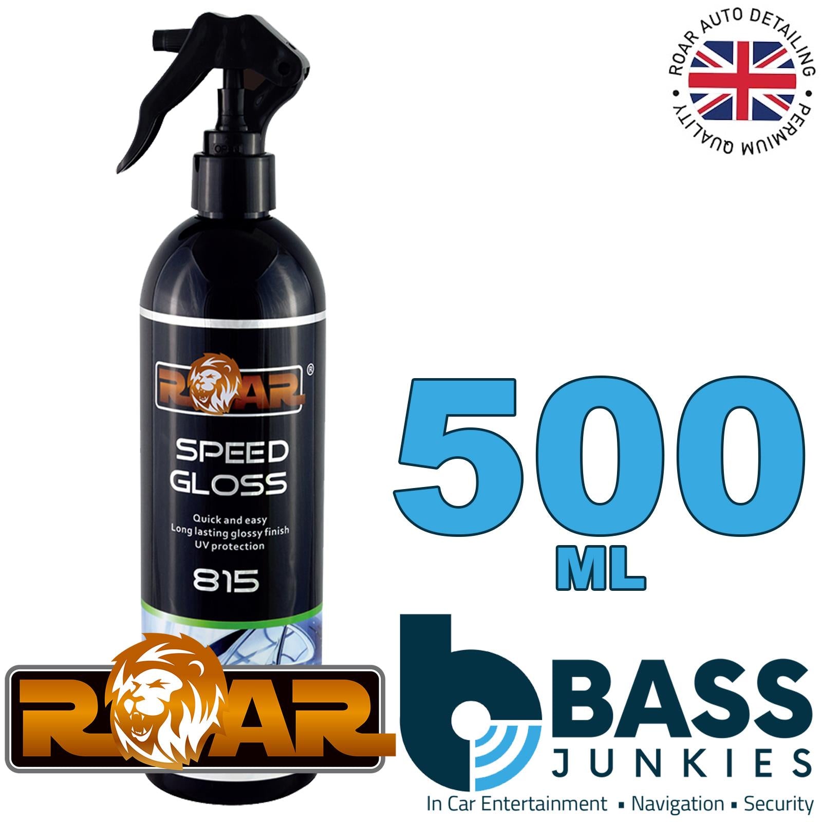 ROAR 815 Speed Gloss 500ml Quick Spray Detailing Fast Wash between Washes, freshen your paintwork quickly in between washes Simply spray on and wipe off with a microfibre towel.