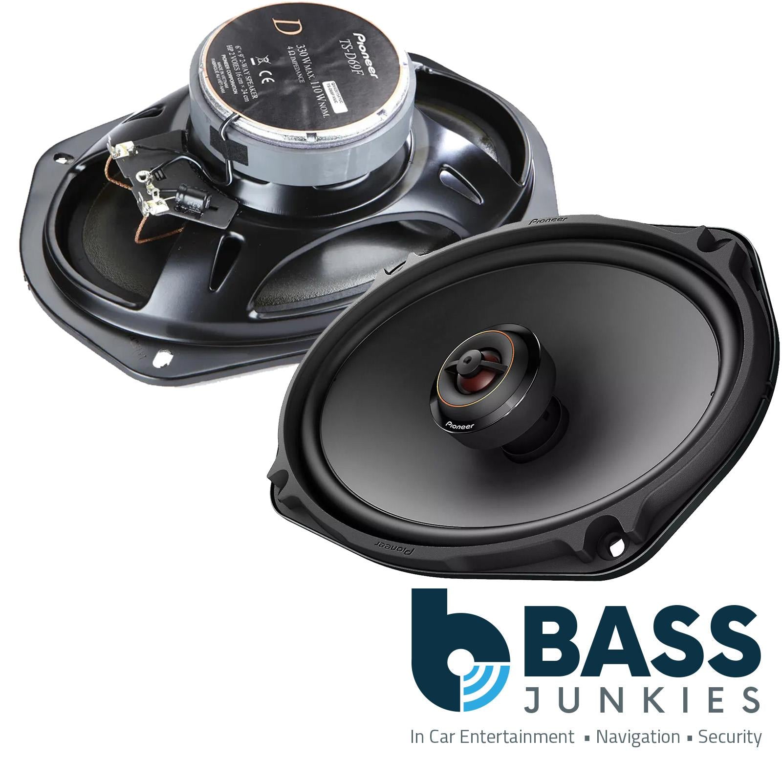 Pioneer TS-D69F - 660 Watts a Pair 2-Way 6"x9" Coaxial Shelf Car Van Speakers