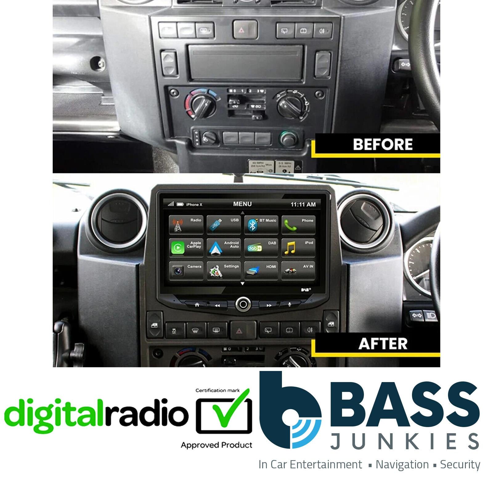 Stinger UN1810E-LR1 - Land Rover Defender 2007- 2016 10″ CarPlay Android DAB HDMI Car AV Screen