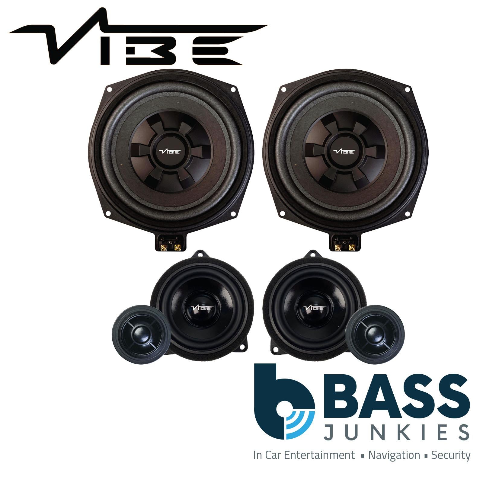 VIBE OPTISOUNDBMWFX-V0 4 & 8" Car Audio Full Upgrade Kit for BMW Front Speakers