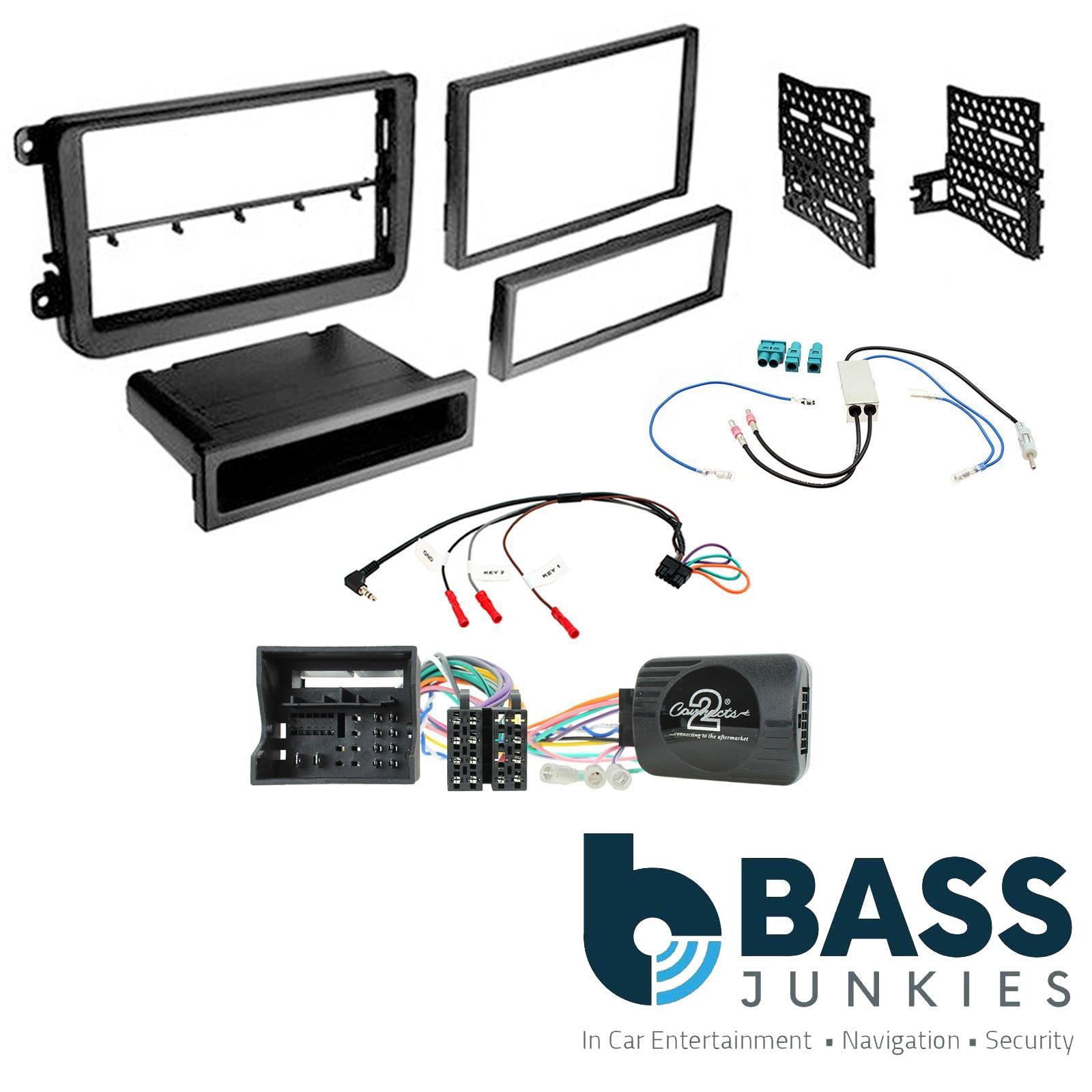 Double Din Stereo Fitting Kit + Steering Controls to fit VW Jetta 2011-18
