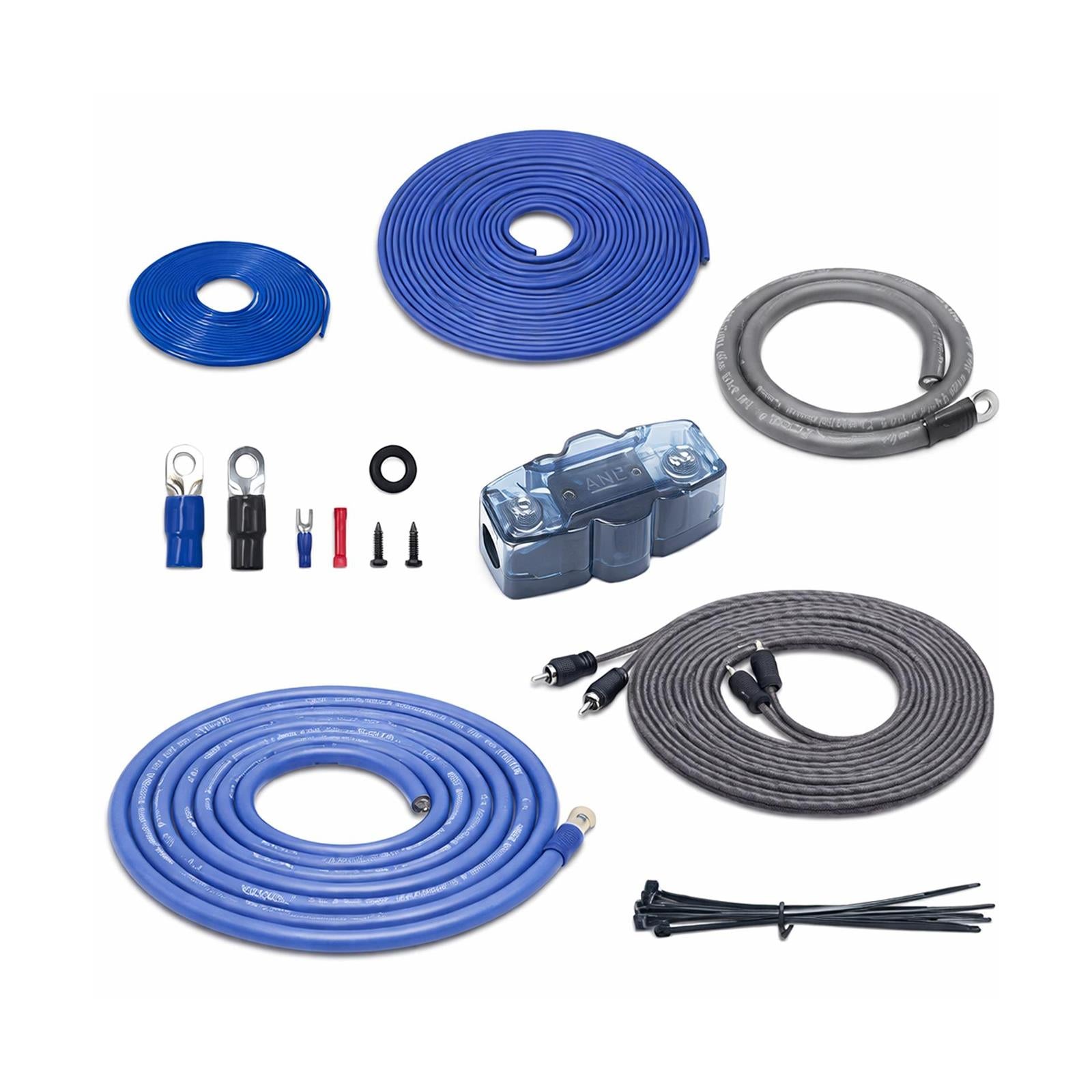 Recoil RCK0 - 0 AWG 2000 Watts Complete Car Subwoofer Amplifier Wiring Kit