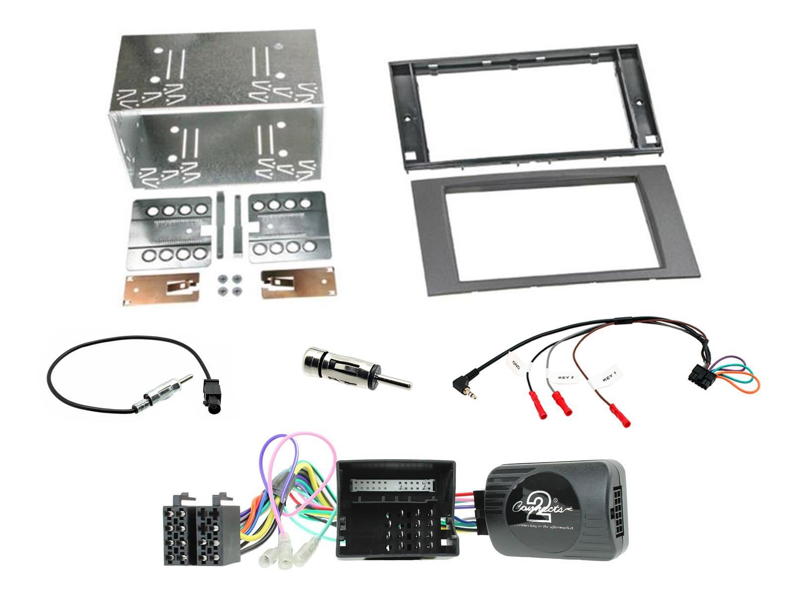 Connects2 Double Din Stereo fitting kit Ford Galaxy 06-15 | S-Max 06-14  | C-Max 03-10  | Fiesta 05-08 | Focus 04-07 | Fusion 05-12 | Kuga 08-12  | Transit 06-13 Vehicle Screen Steering Controls