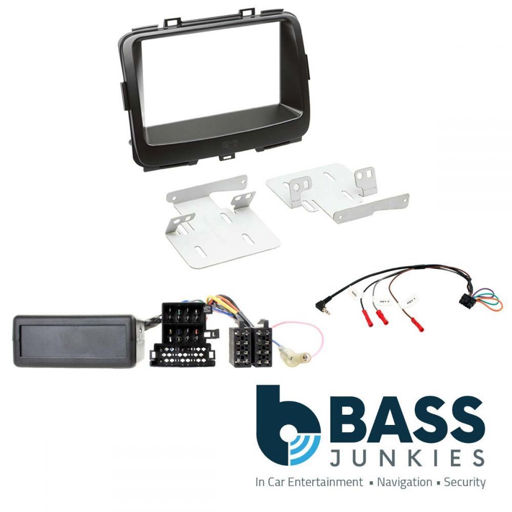 Connects2 CTKKI23 Kia Carens 2013 Onwards Double Din Car Fascia Steering Wheel Interface Fitting Kit