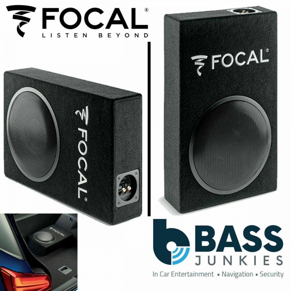 Focal 6.5" Component Car Speakers & 4 Channel Amplifier & 8" 250 Watts Bass Box Package
