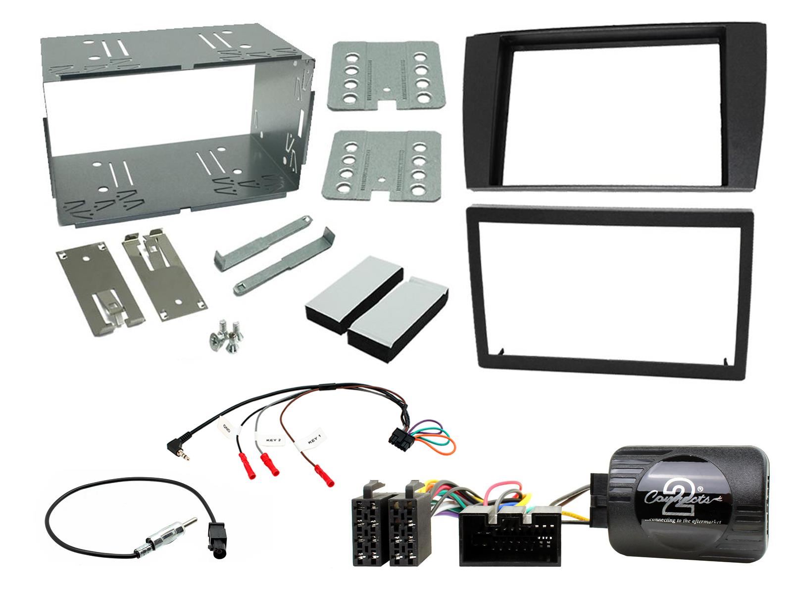 Connects2 Double Din Stereo fitting kit for Jaguar X-Type 2002-2008 | S-Type 2002-2008 Vehicle Specific Stereo Screen Steering Controls Fitting Kit