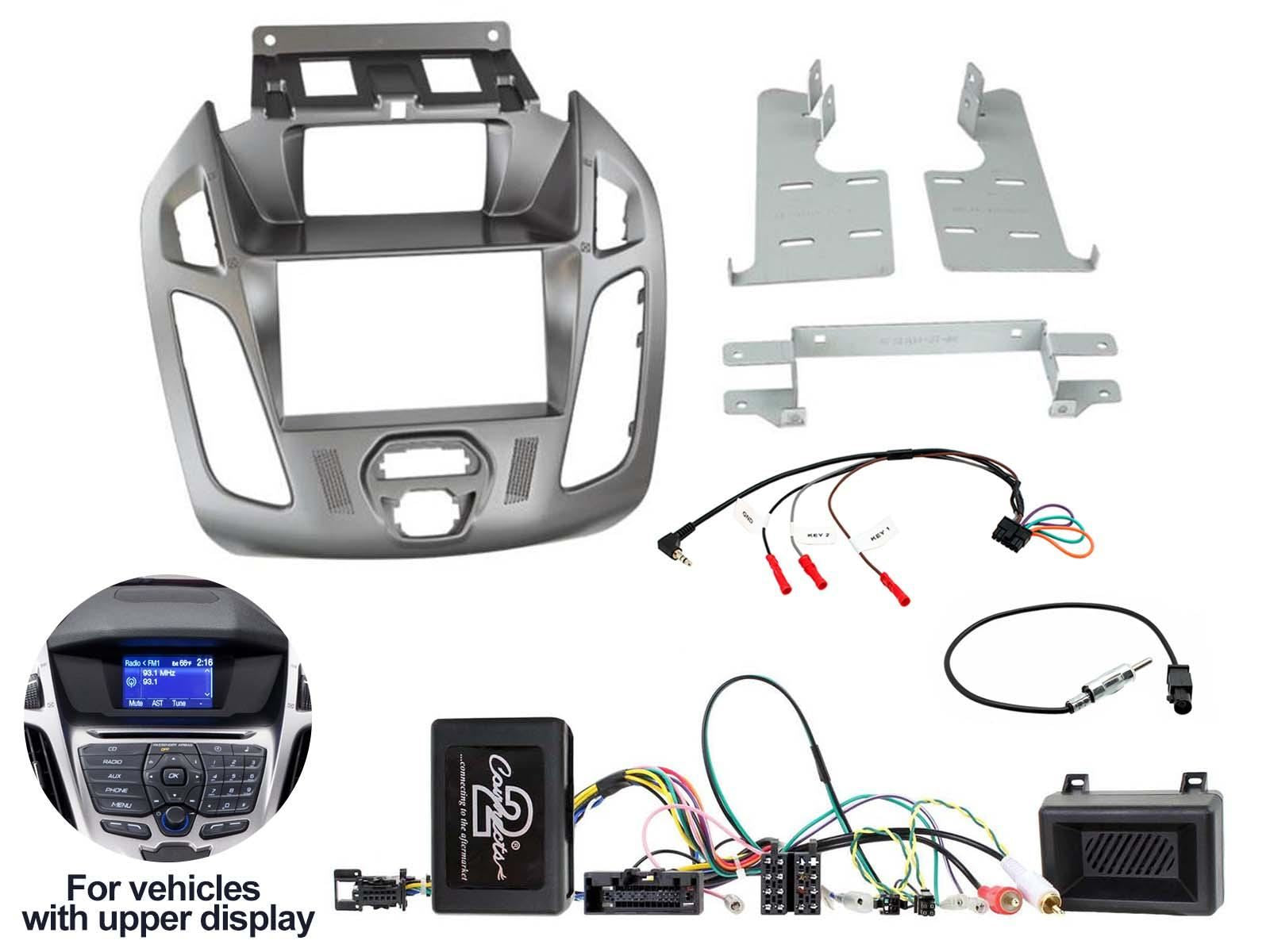 Connects2 Double Din Stereo fitting kit for Ford Transit-Connect 2013-2021 Vehicle Specific Stereo Screen Steering Controls Fitting Kit