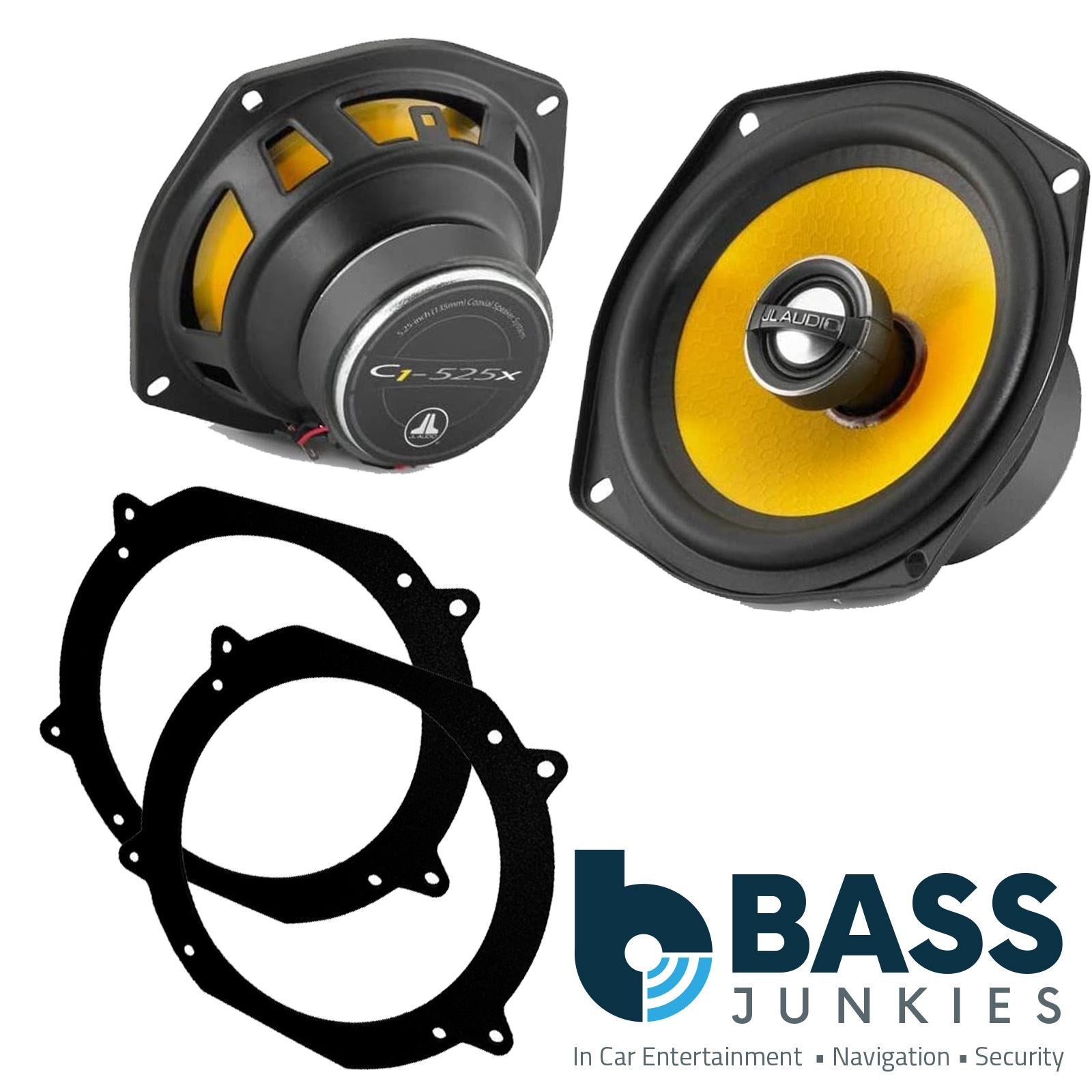 JL Audio C1-525X 2-Way 130mm/13cm/5.25" Coaxial Speakers (Per Pair 450 Watts) Fits Volvo 740 1984-92 | 760 82-90 | 940 90-98 | 960 90-96