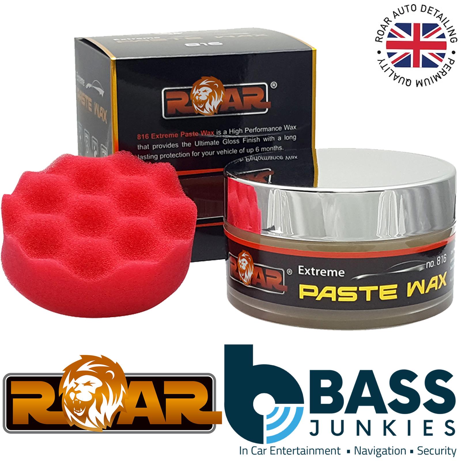 ROAR 816 Paste Wax with Applicator Offers 6 Months UV Protection & Gloss Finish Quick and easy to apply Provides long lasting gloss with UV protection Mirror finish that lasts up to 6 months