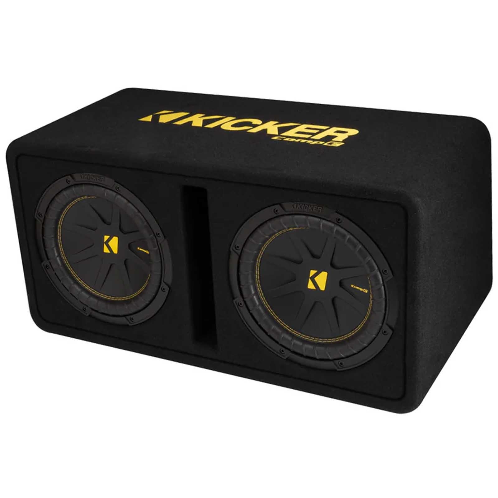 Kicker 50DCWC102 - 1000 Watts Dual 10" CompC Loaded Car Sub Subwoofer Enclosure 2 Ohm
