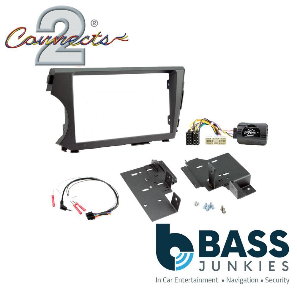 Connects 2 CTKSY01 - SSangYong Korando-Sport 2012 Onwards Double Din Fascia & Steering Wheel Interface Installation Kit