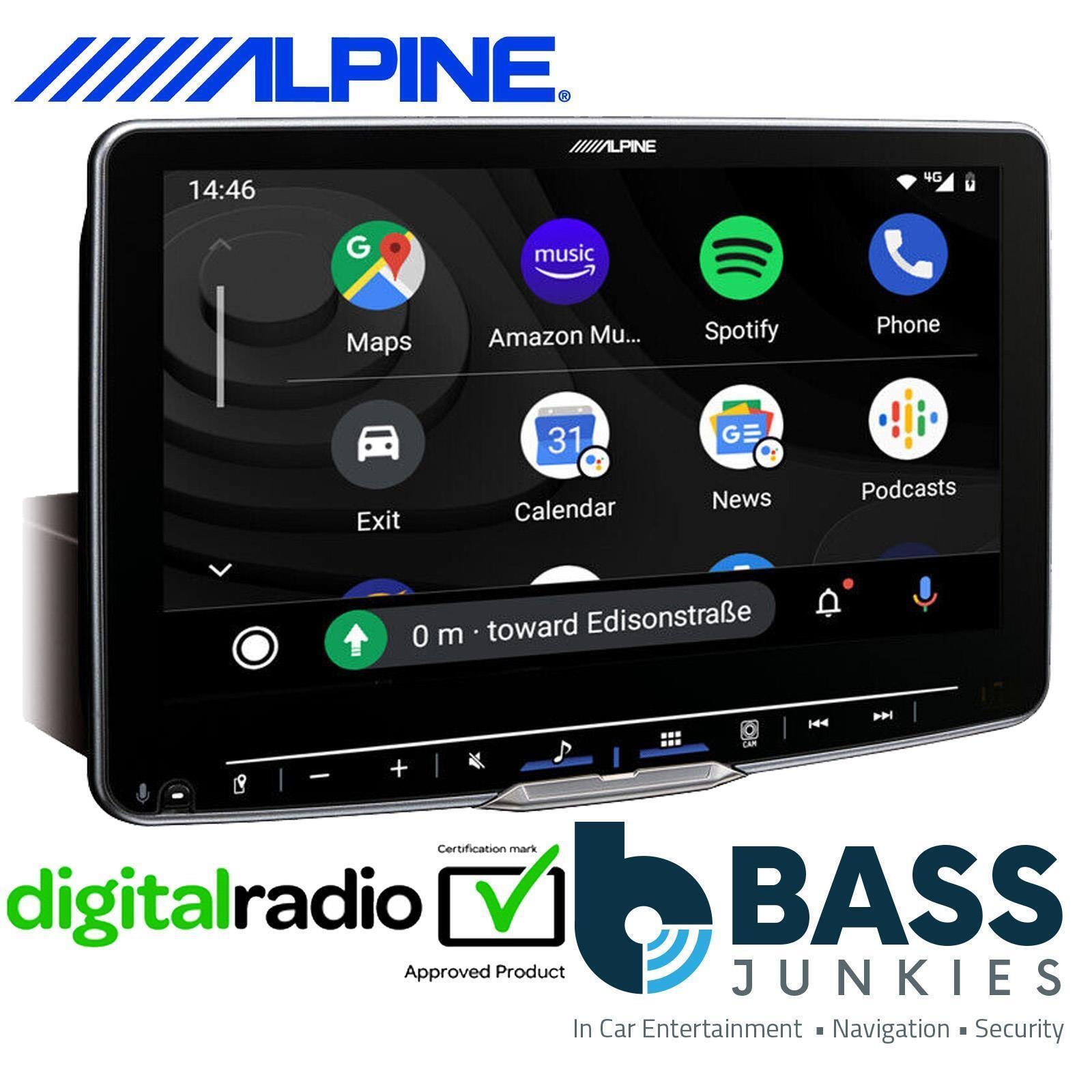 Alpine Halo9 - Ford Transit 2006 Onwards - 9” Touchscreen DAB Bluetooth CarPlay Android Spotify Waze HDMI Car Stereo & Fascia Fitting Kit