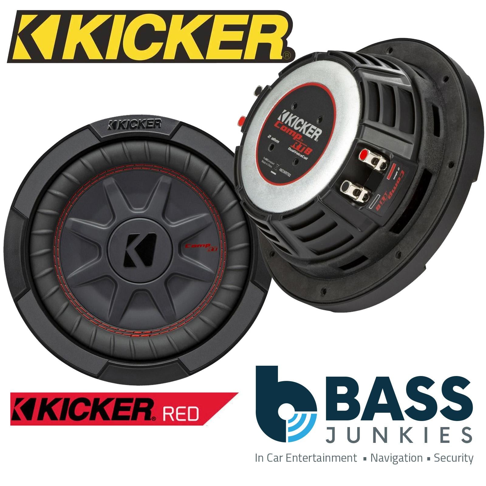 KICKER 48CWRT102 10" 25cm 800 Watts Dual Voice Coil Car Van Boot Sub Subwoofer