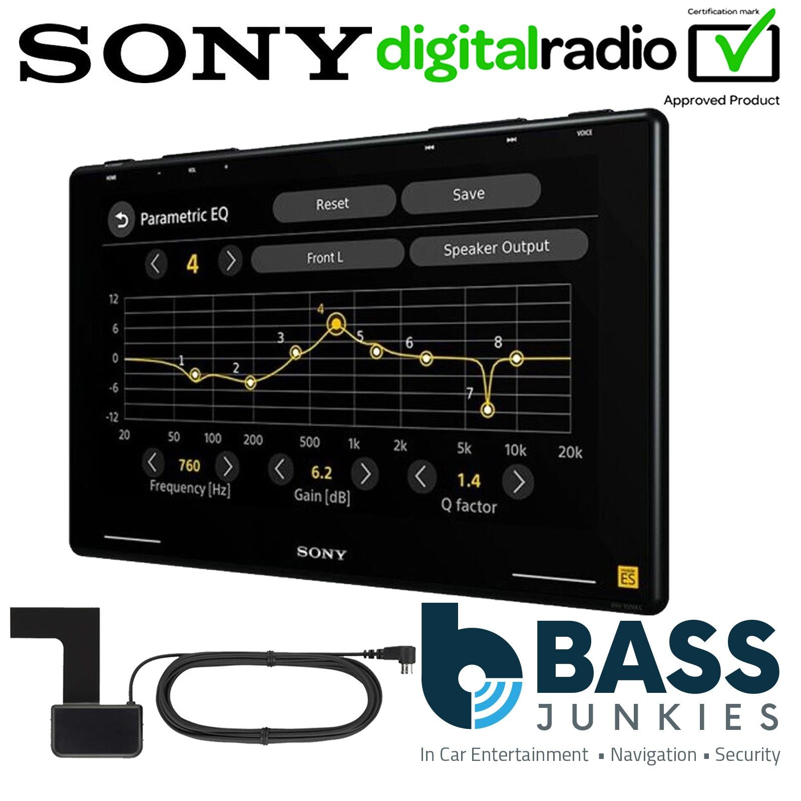 Sony XAV-9550ES 10.1" Floating Touchscreen DAB+ Bluetooth CarPlay Android Screen