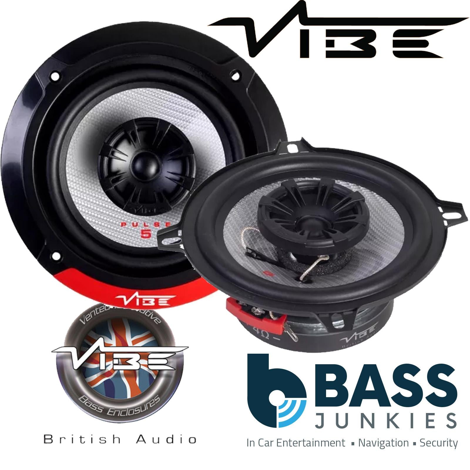 Vibe PULSE5-V3 5.25" 300 Watts 2 Way 130mm 13cm Car Van Coaxial Door Speakers