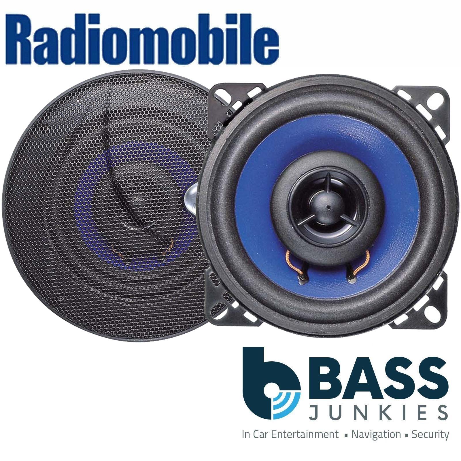RadioMobile RMS210 - 140 Watts 10cm 4" 2 Way Door Dash Shelf Car Speakers Pair