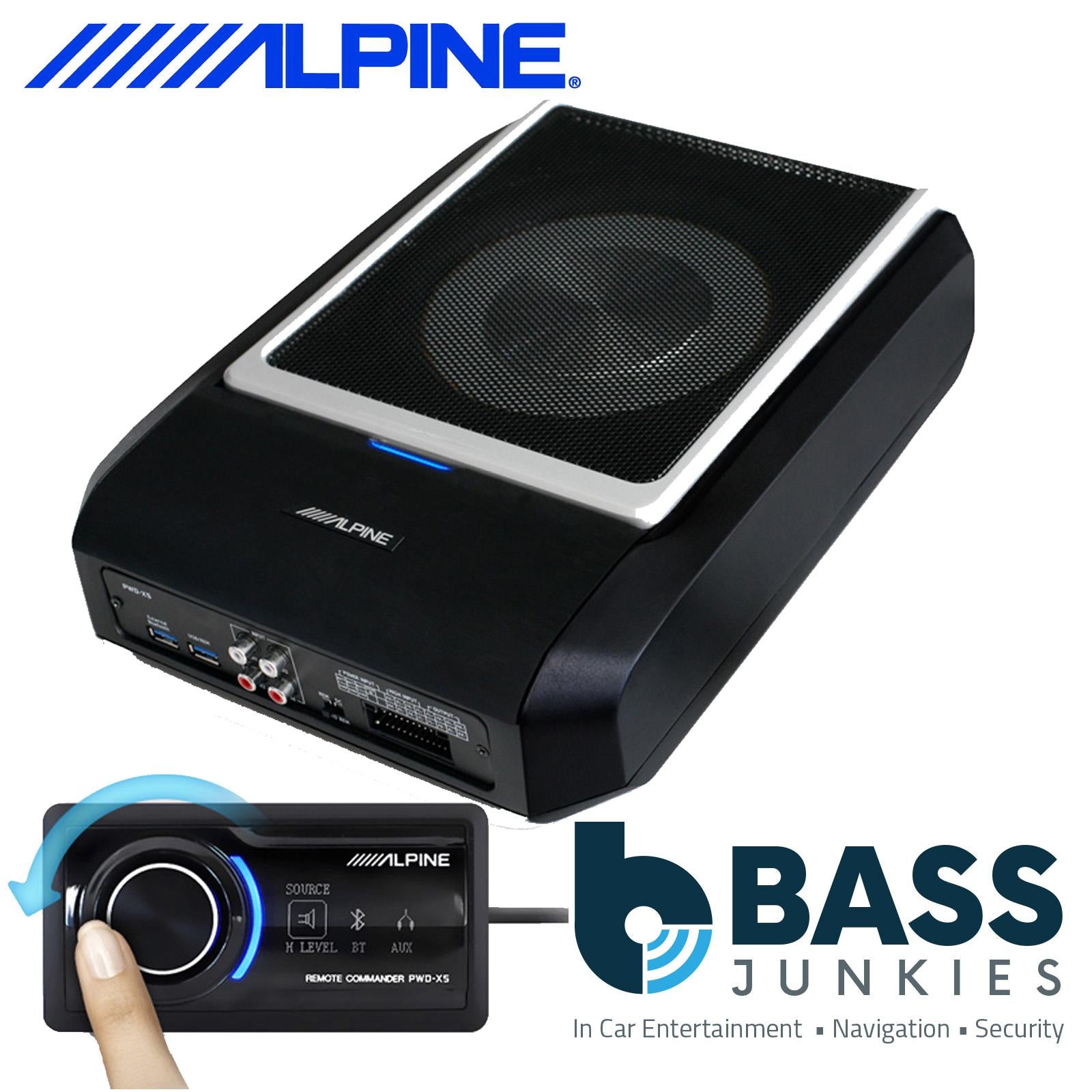 Alpine PWD-X5 - 440 Watts 4.1 Channel DSP & Underseat Powered Car Subwoofer
