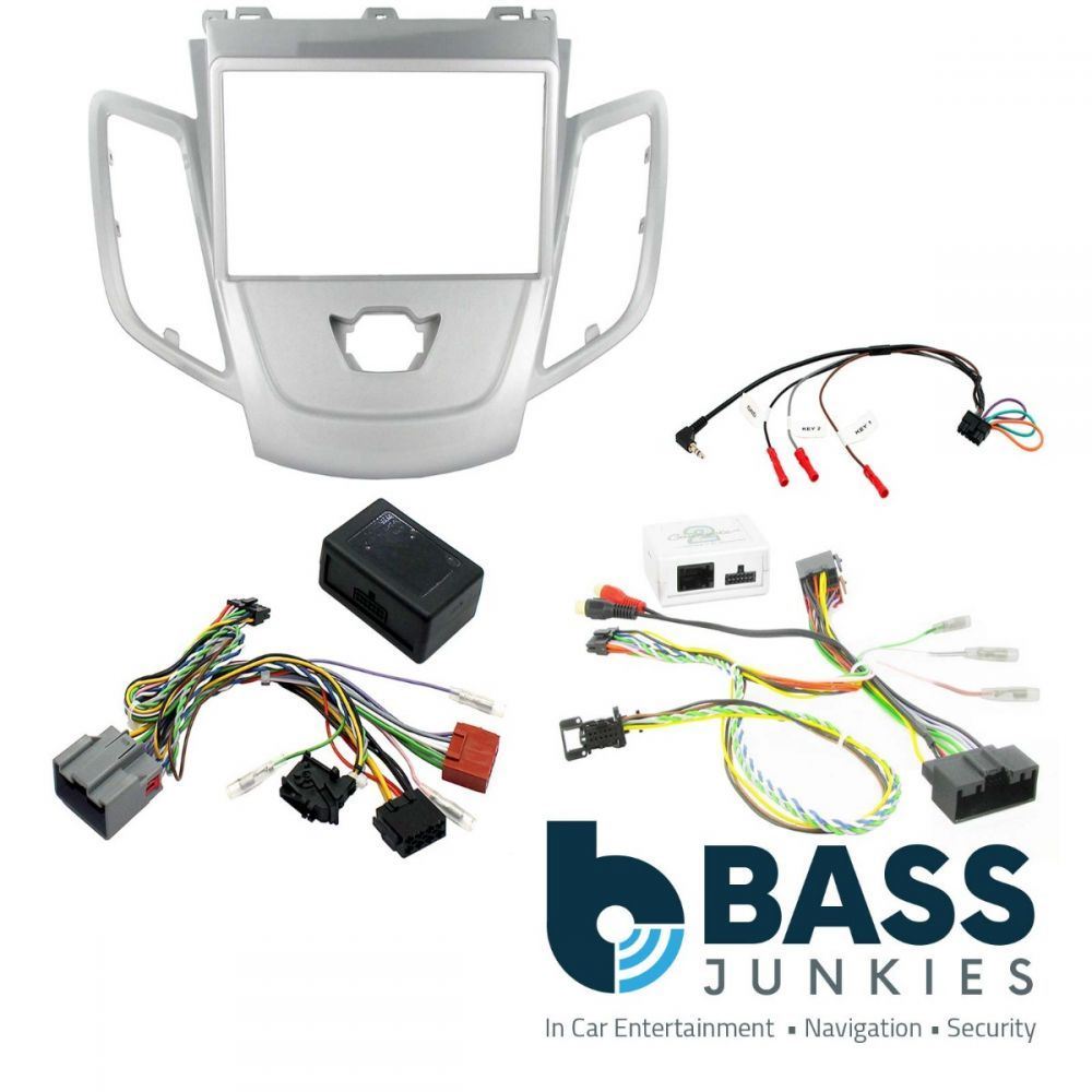 Connects2 CTKFD28 - Ford Fiesta 2008 Onwards Double Din Facia & Steering Wheel Interface Fitting Installation Kit