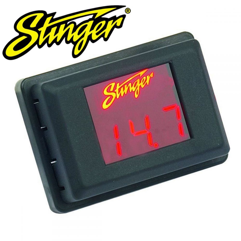 Stinger SVMR - Red 3 Digit Voltmeter Surface or Flush Mount