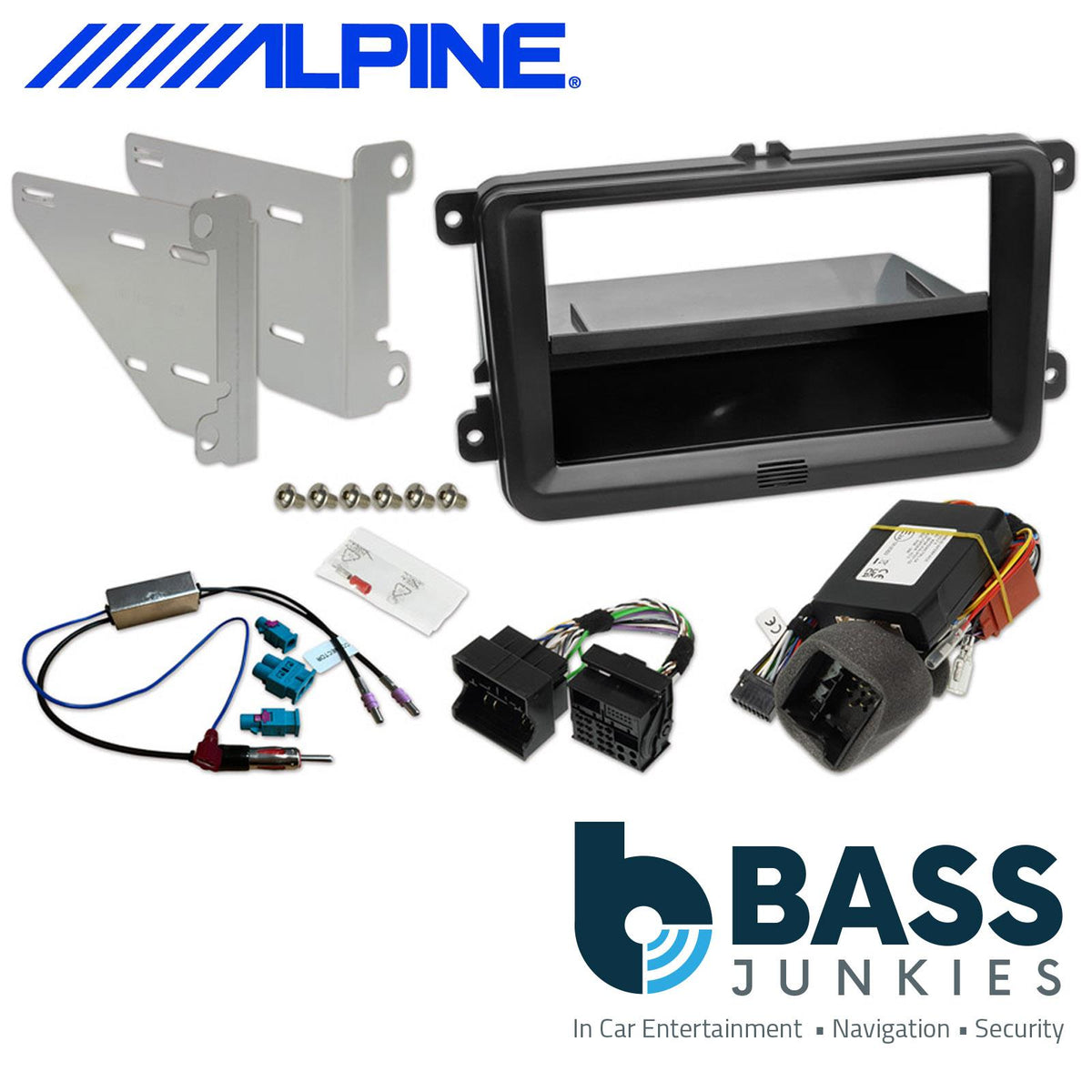 Alpine KIT-HALO-VW303 VW Seat Skoda 1-DIN/2-DIN Car Stereo Fascia & Fitting Kit
