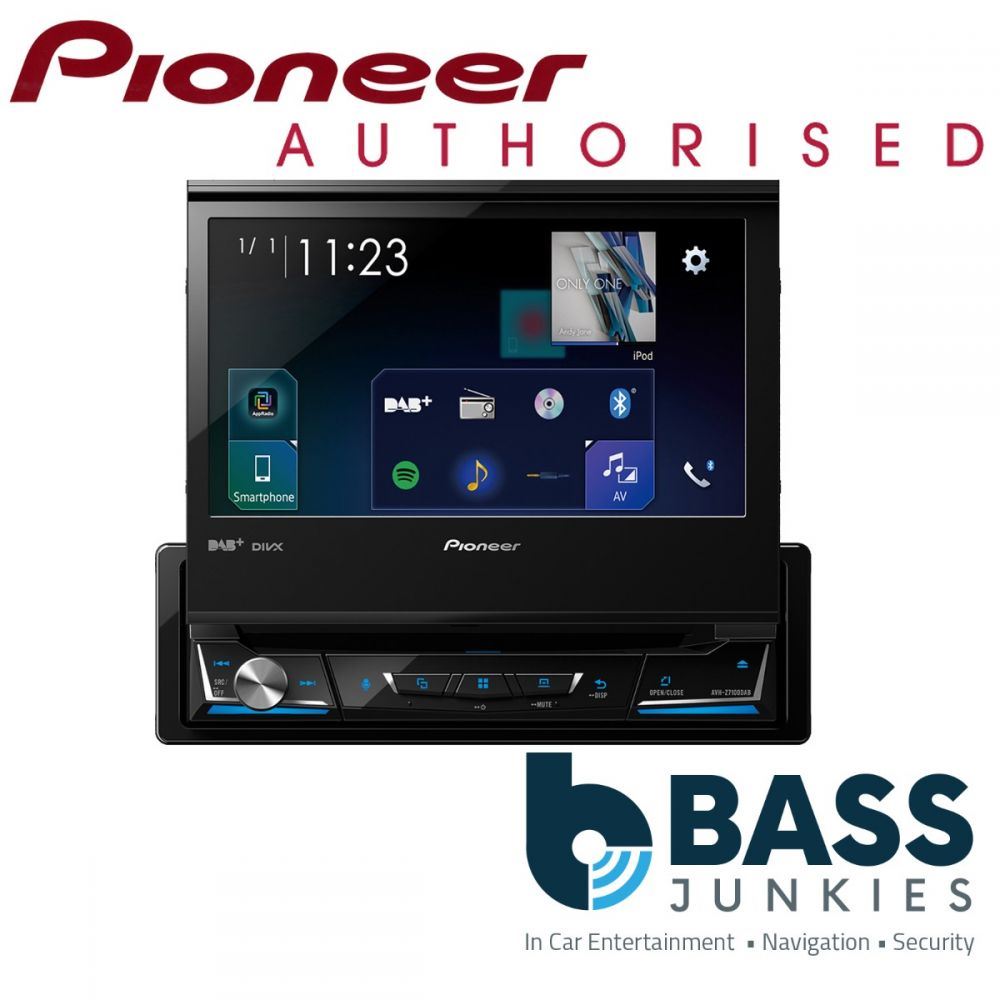 Pioneer AVH-Z7200DAB - 7" Flip Out Motorised Carplay WAZE DVD DAB Bluetooth iPhone Android Car Stereo