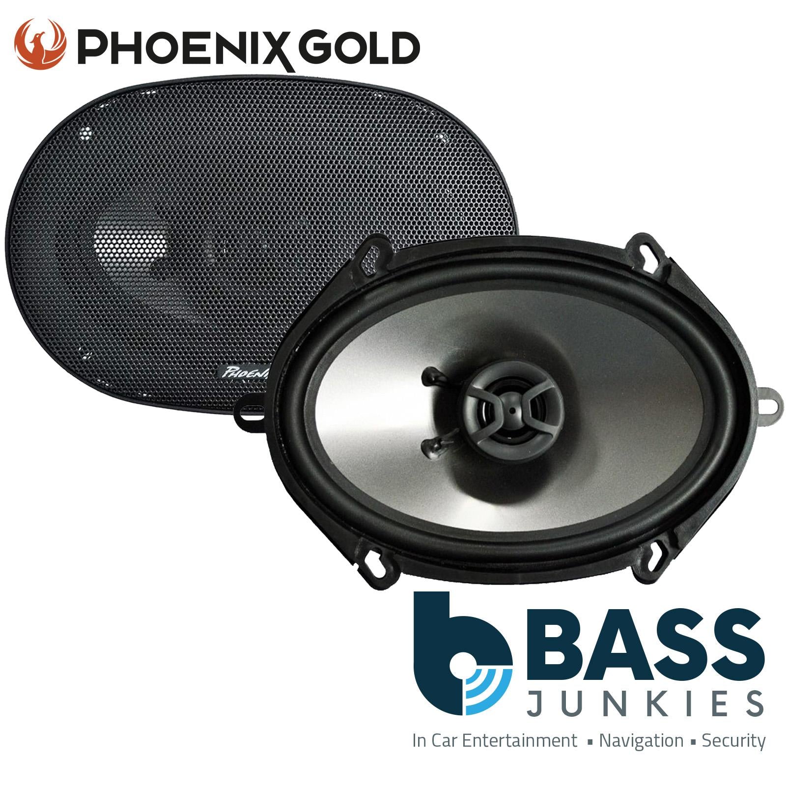 Phoenix Gold Z57CX - Z Series 5" x 7" Inch 140 Watts Oval Door Shelf Coaxial Car Speakers