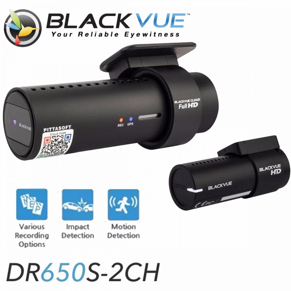 BLACKVUE DR650S 2CH - 32GB - 1080p Full HD @ 30 Frames Per Second (FPS) Front & Rear Car Dash Cam