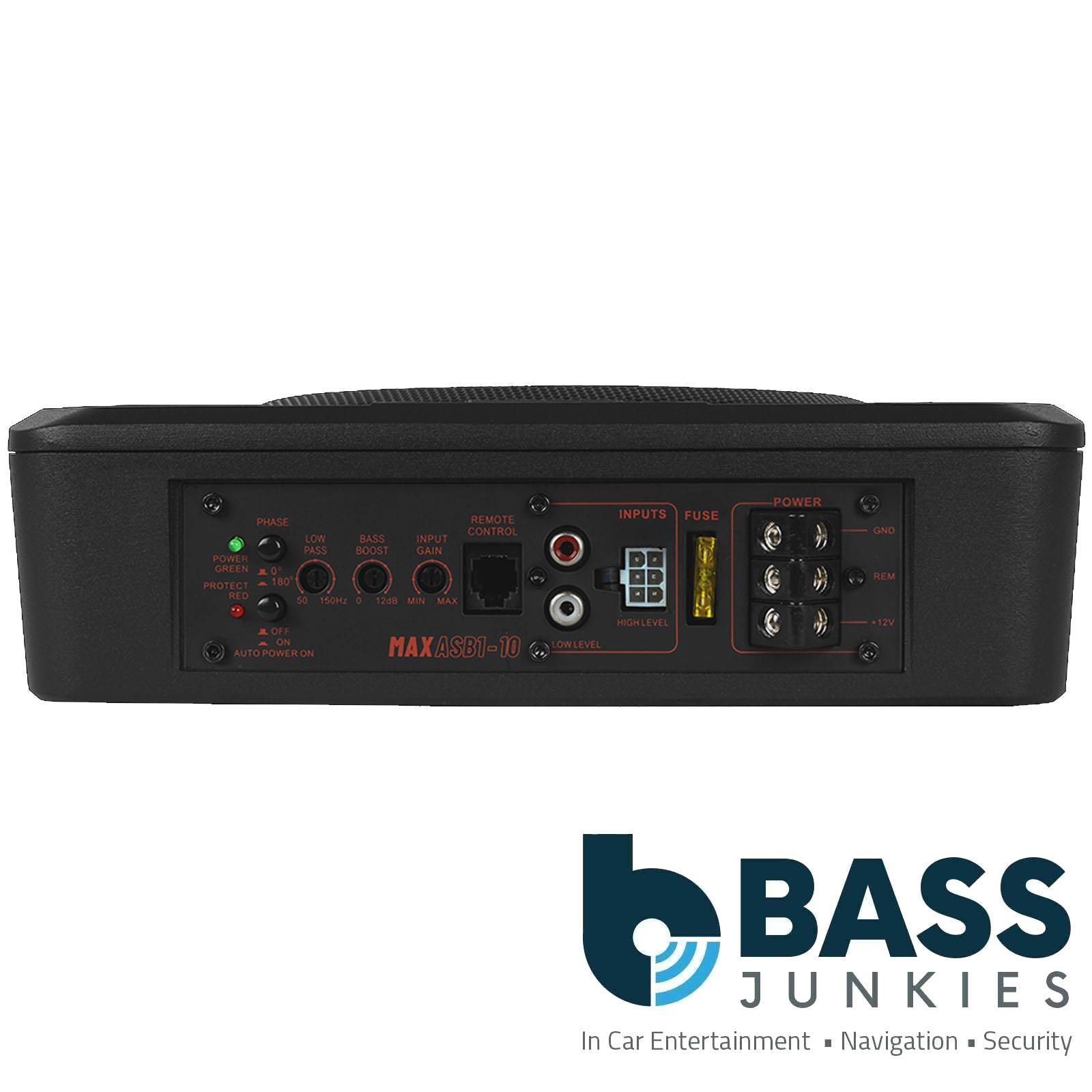 GAS MAX ASB1-10 - 300 Watts Amplified 10" 25cm Active Underseat Car Subwoofer