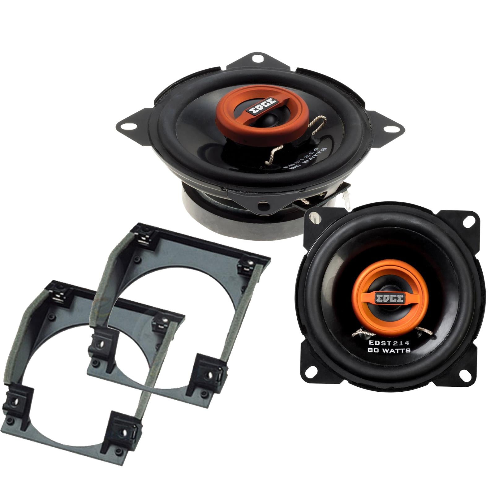 Edge EDST214 100mm/10cm/4" 2-Way Coaxial Car speakers (Per Pair Max 160|40 watts RMS) Fits Renault Twingo 1993-00