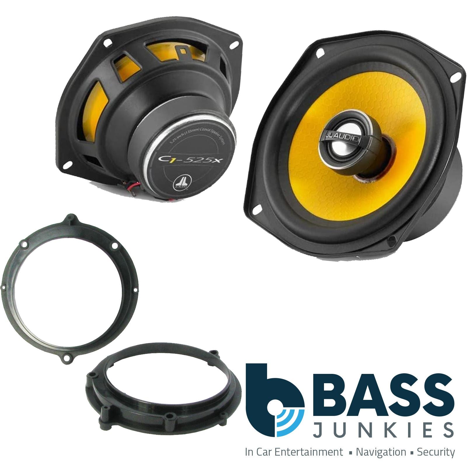 JL Audio C1-525X 2-Way 130mm/13cm/5.25" Coaxial Speakers (Per Pair 450 Watts) Fits Audi A4 1994-00