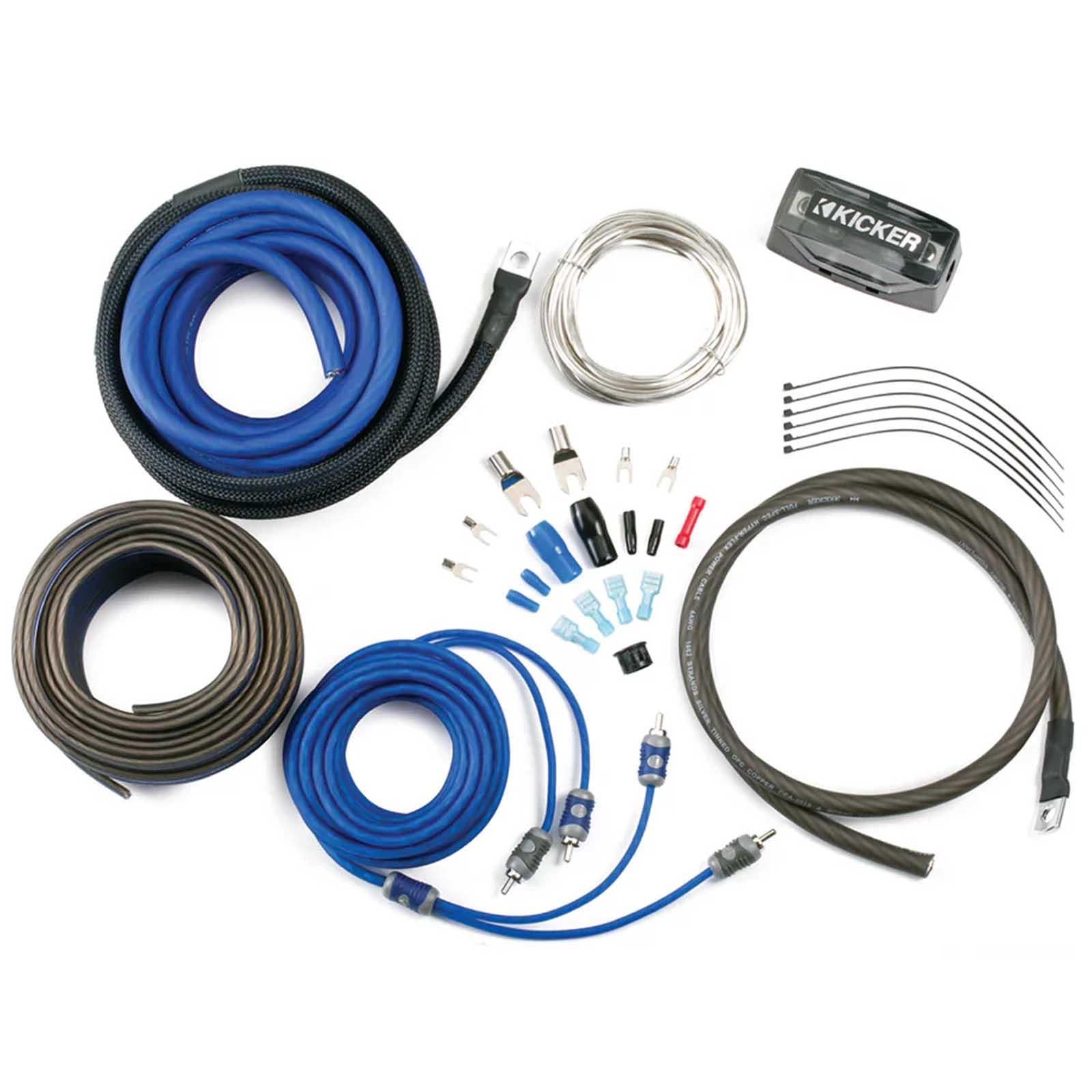 Kicker 46CK8 - 8 AWG 2 Channel Amplifier Wiring Kit Complete Amp Install Kit