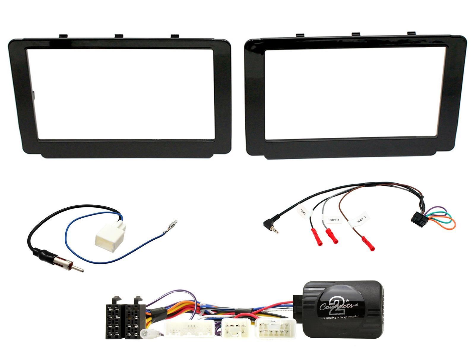 Connects2 CTKTY18 - Toyota Hilux 2015 Onwards Double Din Fascia & Steering Wheel Interface Installation Kit